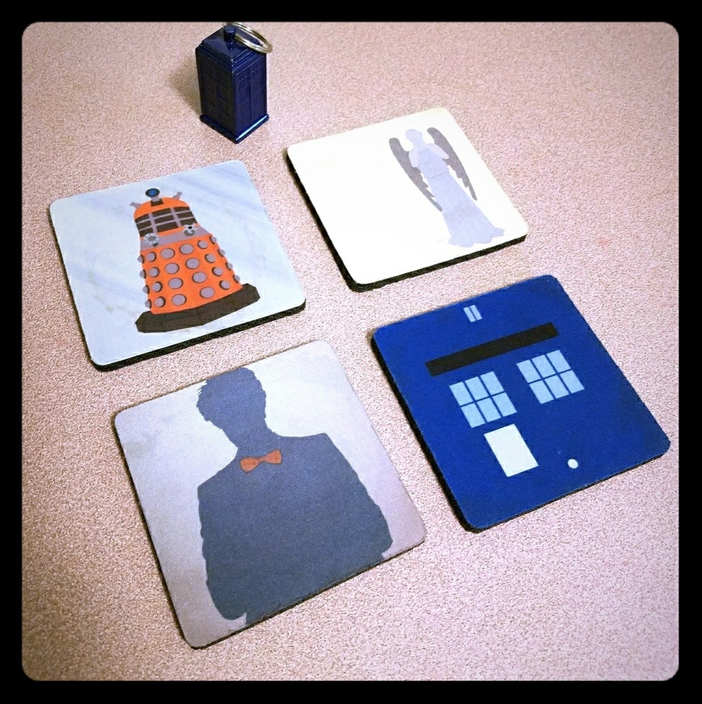 Dr. Who Coasters & Tardis keychain